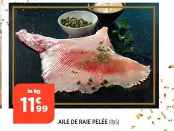 Aile de raie pellée