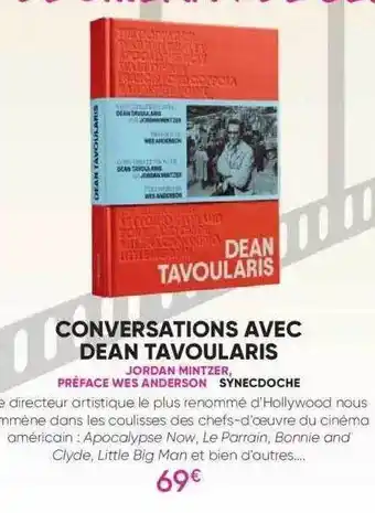 Conversations avec dean tavoularis - jordan mintzer, préface wes anderson - synecdoche