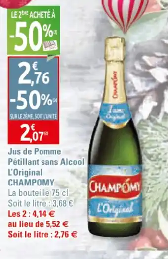 Diagonal Jus de Pomme Pétillant Sans Alcool L'Original Champomy offre