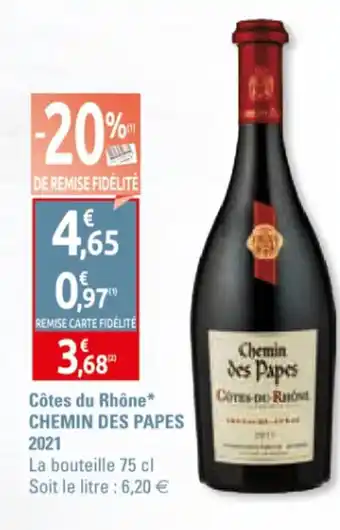 Diagonal Côtes du Rhône Chemin des Papes 2021 offre