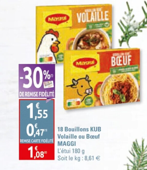 Promo 18 Bouillons Kub Volaille ou Bœuf Maggi chez Diagonal