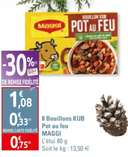 Promo 8 Bouillons Kub Pot au Feu Maggi chez Diagonal