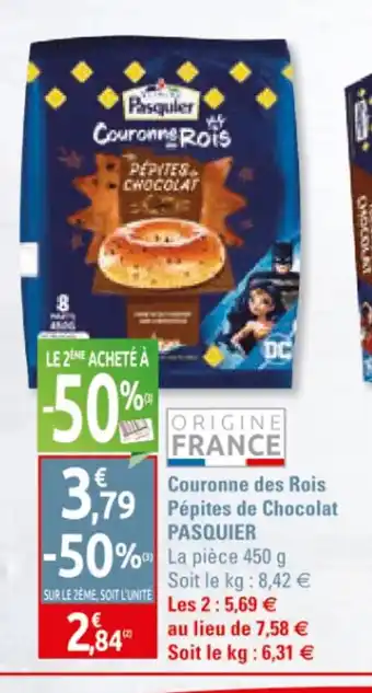 Diagonal Couronne Des Rois Pépites De Chocolat Pasquier offre