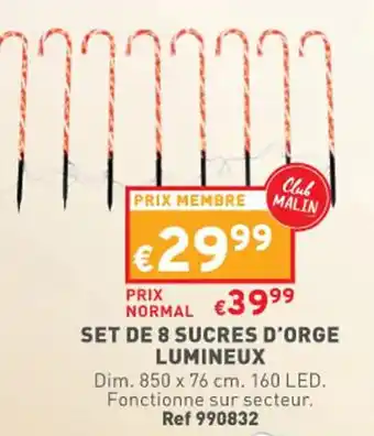 Trafic Set de 8 Sucres D'Orge Lumineux offre