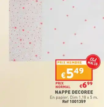 Trafic Nappe Decoree offre