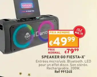 Trafic Speaker Go Fiesta-X offre