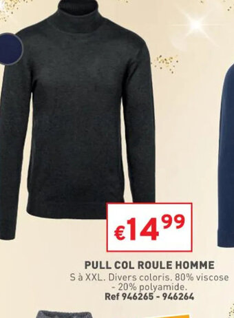 Trafic Pull Col Roule Homme offre