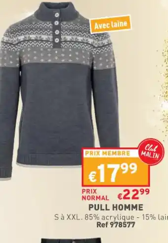 Trafic Pull Homme offre