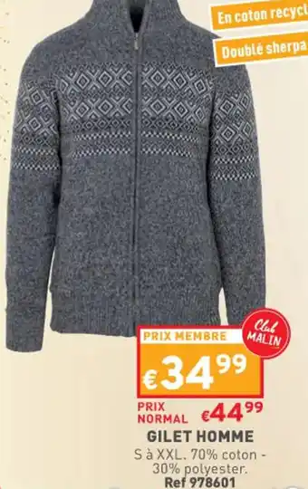 Trafic Gilet Homme offre