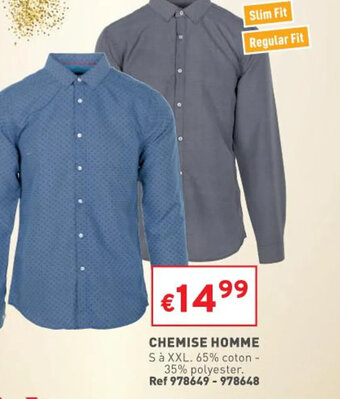 Trafic Chemise Homme offre