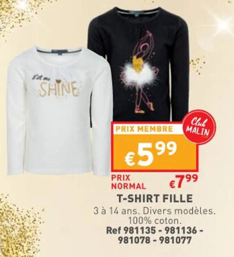 Trafic T-Shirt Fille offre