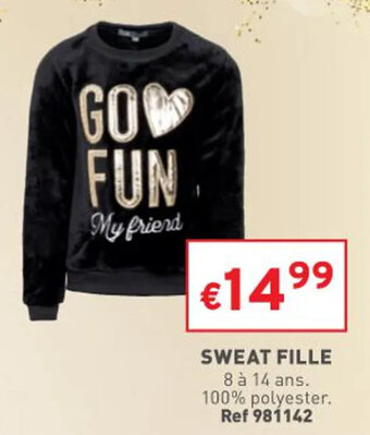 Trafic Sweat Fille offre