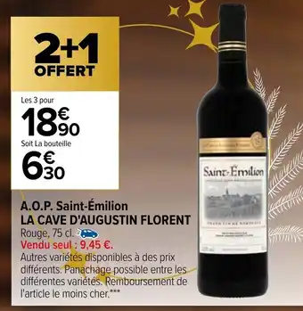 Carrefour Market A.O.P. Saint-Émilion La Cave D'Augustin Florent offre