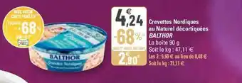 G20 Crevettes nordiques au naturel décortiquées balthor offre