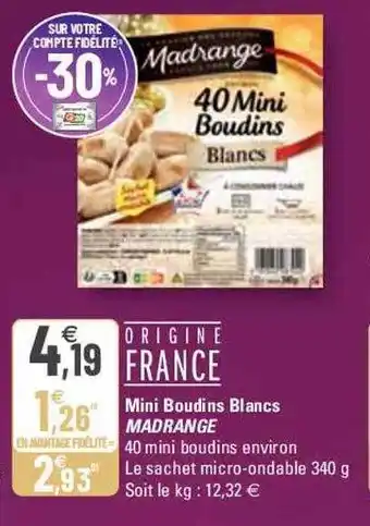 G20 Mini boudins blancs madrange offre
