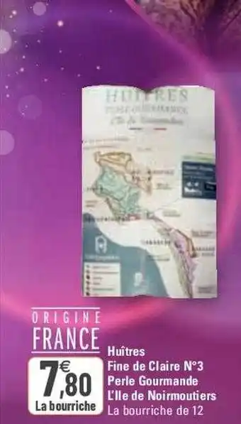 Huîtres fine de claire n°3 perle gourmande l'ile de noirmoutiers