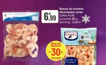 G20 Queues de crevettes décortiquées cuites offre