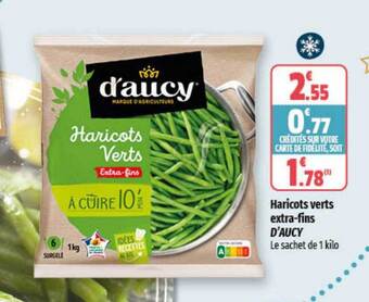 Coccinelle Supermarché Haricots verts extra-fins d'aucy offre