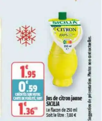 Jus de citron jaune sicilia