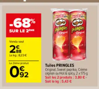 Carrefour Market Tuiles Pringles offre