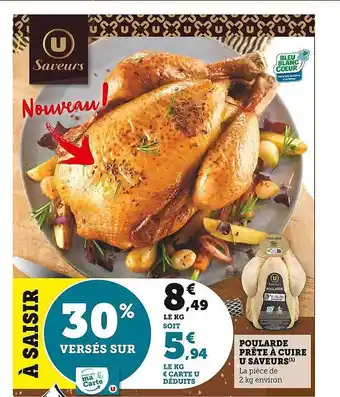 Super U Poularde prête à cuire u saveurs offre