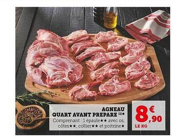 Super U Agneau quart avant préparé offre