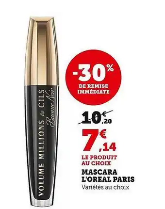 Super U Mascara l'oréal paris offre