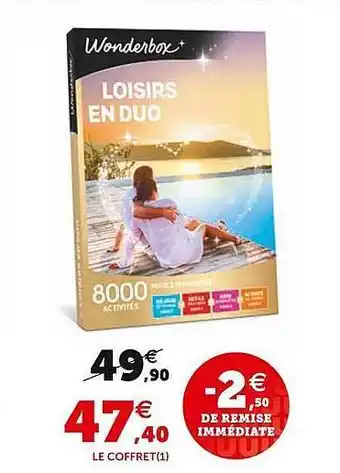 Super U Coffret wonderbox offre