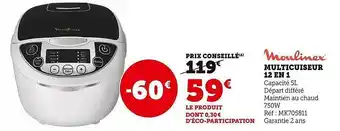 Super U Multicuiseur 12 en 1 moulinex offre