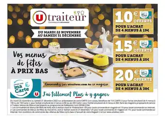Super U U traiteur offre