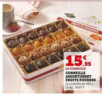 Super U Corbeille assortiment fruits fourrés offre