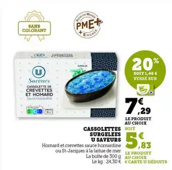 Hyper U Cassolettes surgelées u saveurs offre