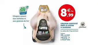 Chapon certifié prêt-à-cuire u saveurs