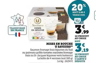 Super U Mises en bouche u saveurs offre
