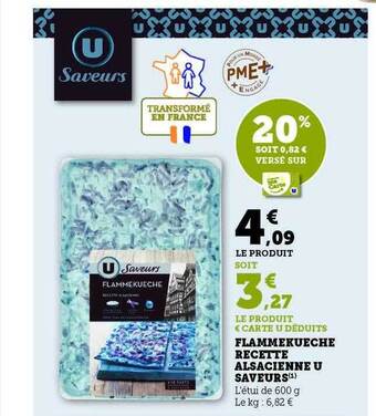 Hyper U Flammekueche recette alsacienne u saveurs offre