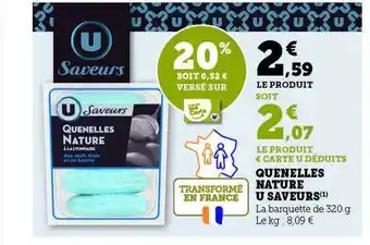 Hyper U Quenelles nature u saveurs offre