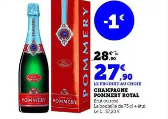 Hyper U Champagne pommery royal offre