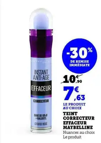 Hyper U Teint correcteur effaceur maybelline offre