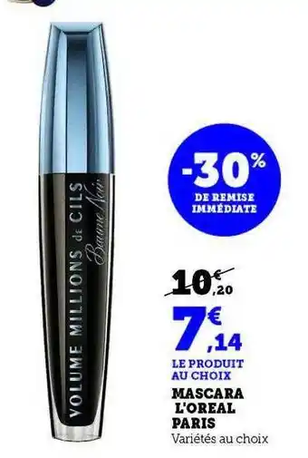 Hyper U Mascara l'oréal paris offre