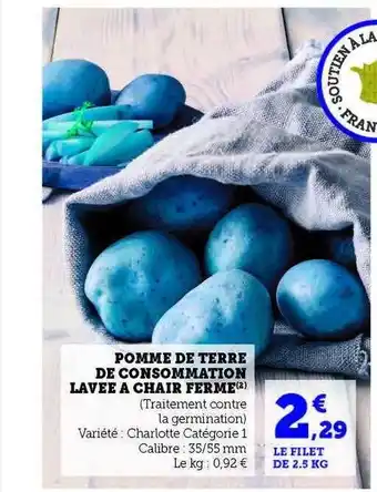 Hyper U Pomme de terre de consommation lavée à chair ferme offre
