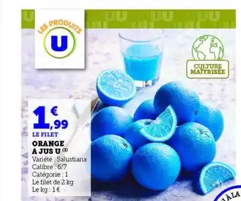 Hyper U Orange à jus u offre