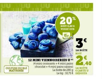 Hyper U 12 mini viennoiseries u offre