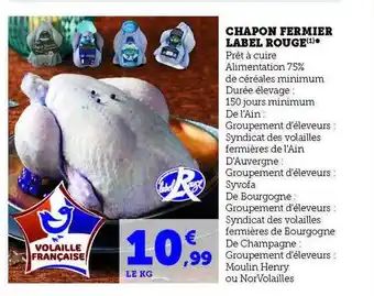 Hyper U Chapon fermier label rouge offre