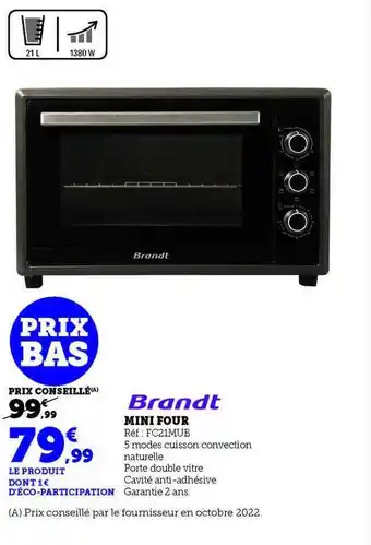 Hyper U Mini four brandt offre