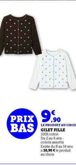 Hyper U Gilet fille offre