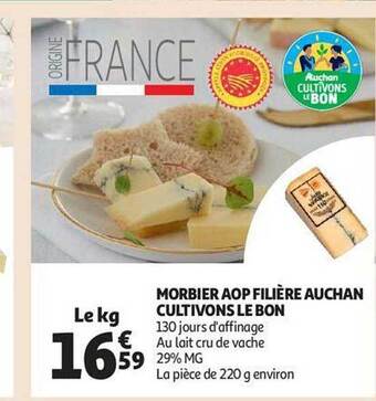 Morbier aop filiĂšre auchan cultivons le bon