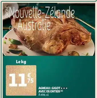 Auchan Agneau : gigot***avec os entier offre