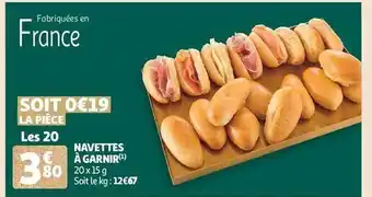 Auchan Navettes à garnir offre