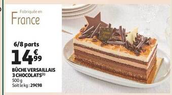 Auchan Bûche versaillais 3 chocolats offre