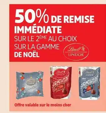Auchan La gamme de noël lindt lindor offre